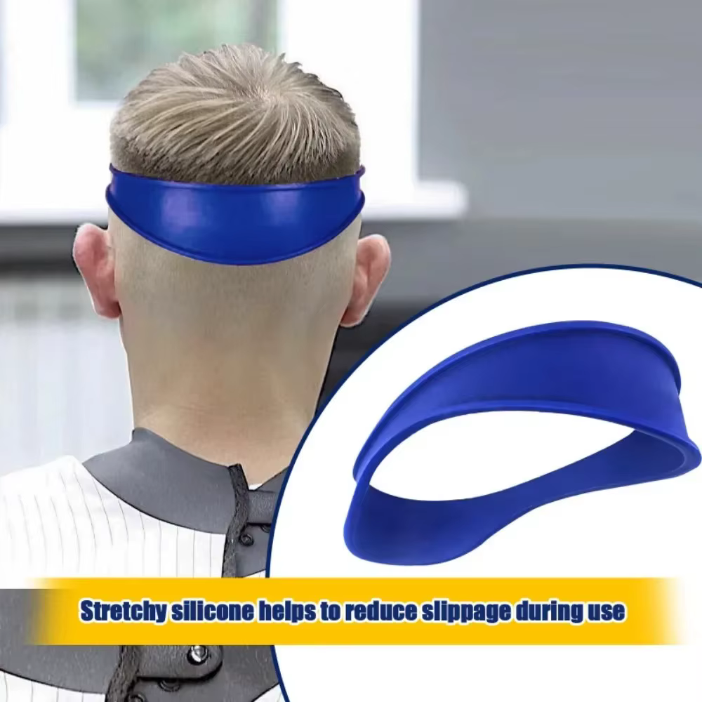 Bande de sauna incurvée en silicone pour la coupe des cheveux à la maison, modèle de rasage, guide d