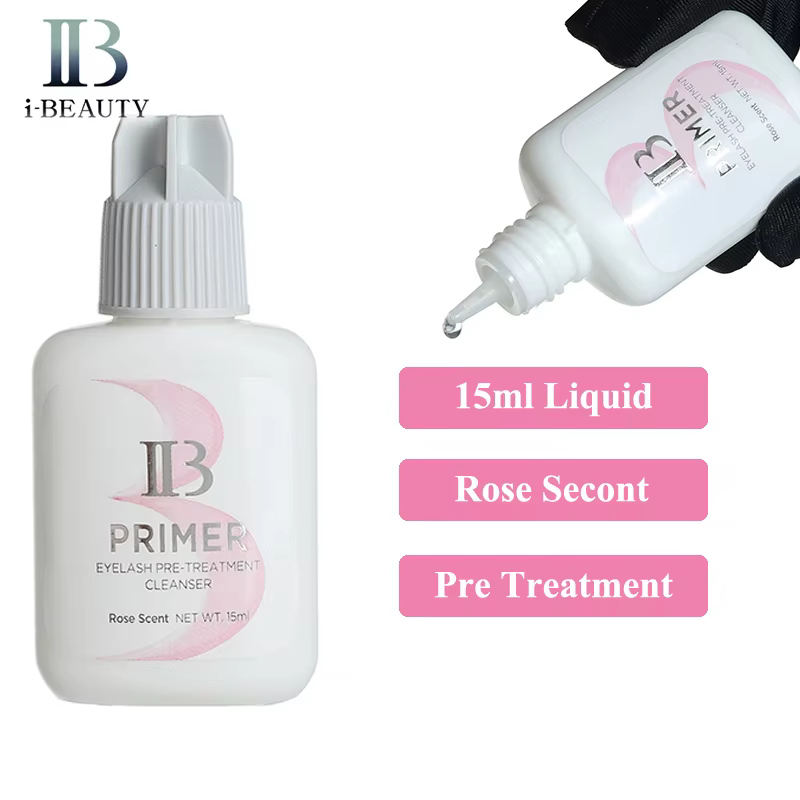 I Beauty Primer – colle pour Extensions de cils, capuchon Rose IB, 15ml, nettoyant au parfum de Rose
