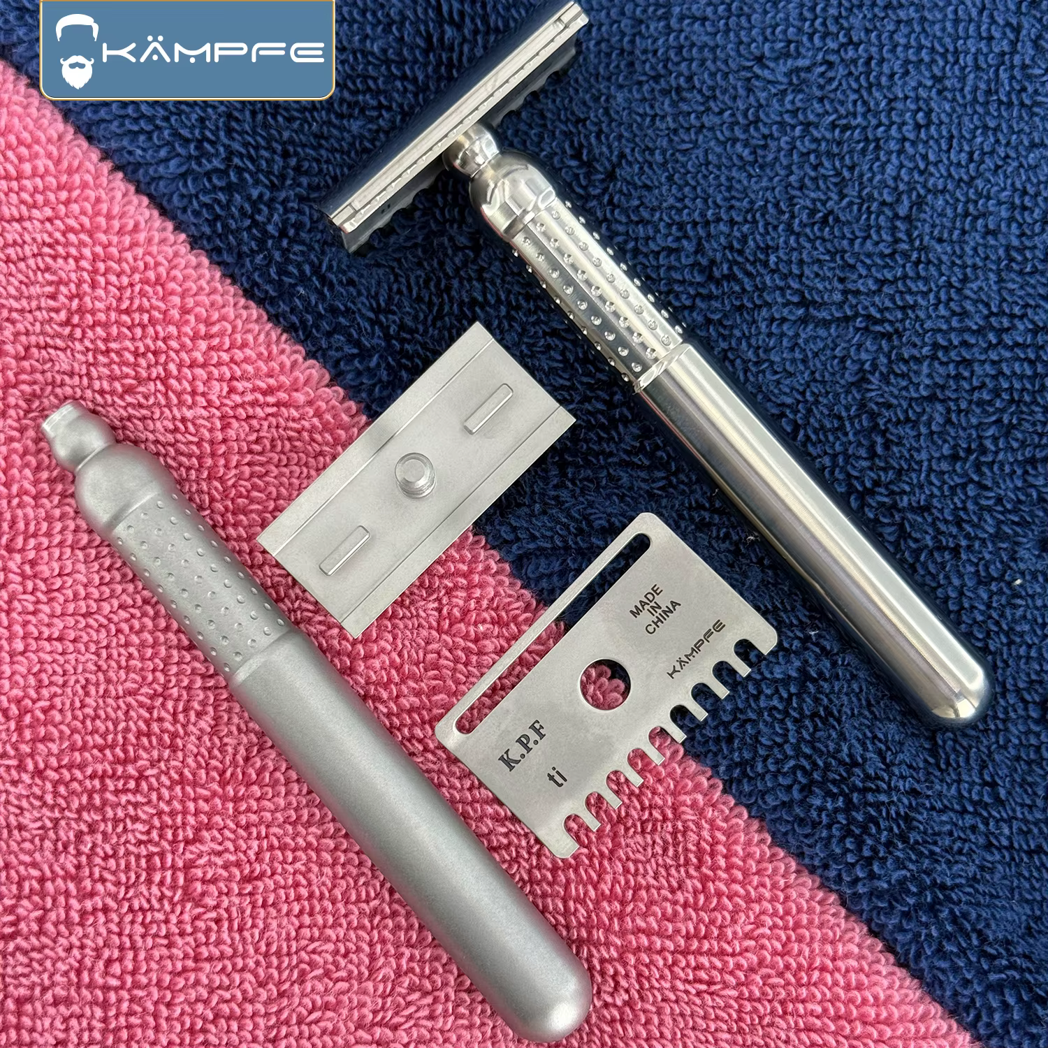 Rasoir de sécurité à double lame en titane KAMPFE TC4, usinage de précision CNC, cadeau pour petit a
