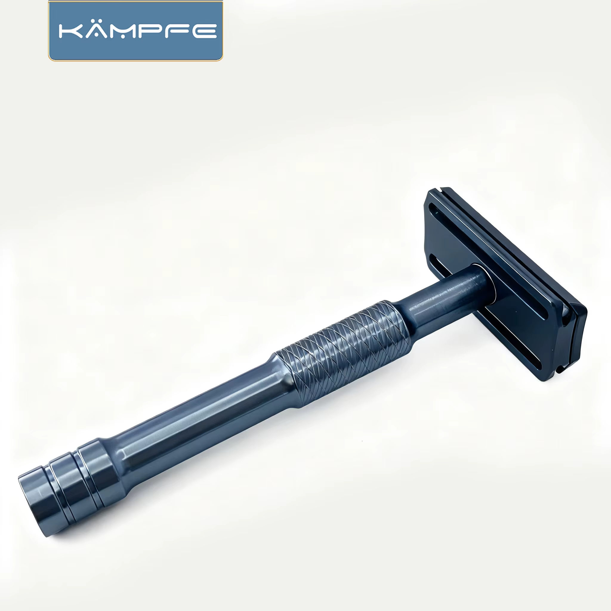 Rasoir vintage Kampfe à double tranchant, antidérapant, en aluminium, pour rasage humide, classique 