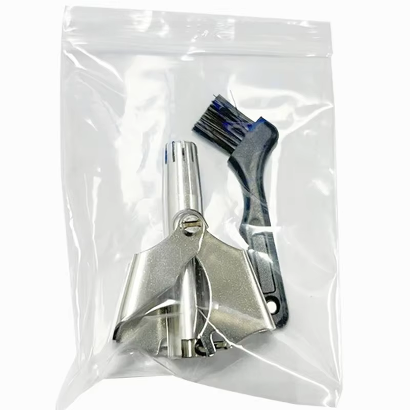 Tondeuse manuelle portable en acier inoxydable pour poils de nez et d'oreilles pour hommes, rasoir à