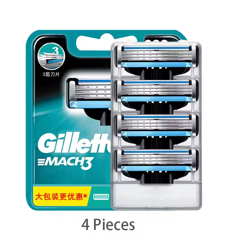 Recharges de lames de rasoir Gillette Mach3 pour hommes, 4/8 recharges de lames de rasoir avec bande