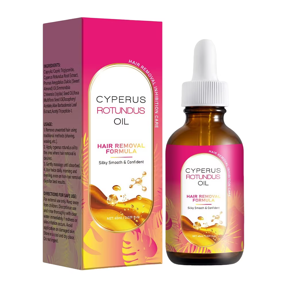 Huile de Cyperus Rotundus pour l'épilation, soin de la peau douce et lisse, hydratation profonde, in
