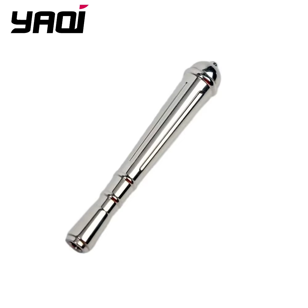Yaqi-Poignée de rasoir de sécurité en acier inoxydable poli pour homme, larme