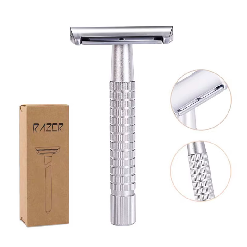 Lame de rasoir double face de sécurité pour rasoir manuel, coupe-barbe anti-rayures, couteau de rasa