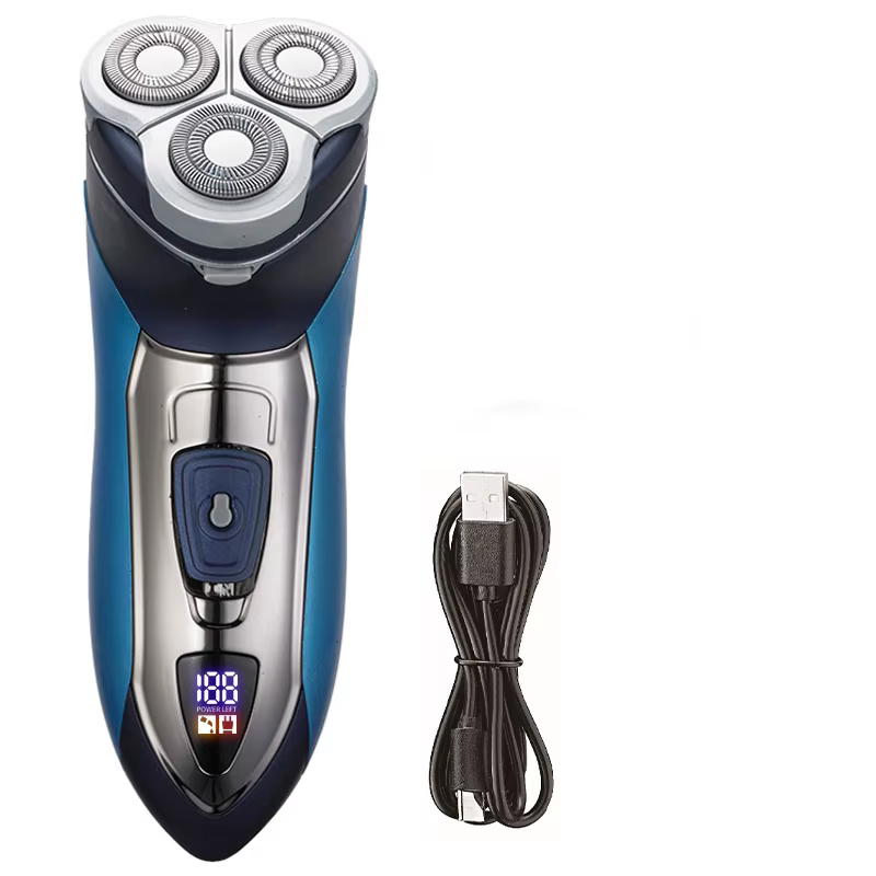 Rasoir électrique 2 en 1 pour homme avec tête flottante 3D |   Chargeur Type-C, IPX6, Utilisation hu
