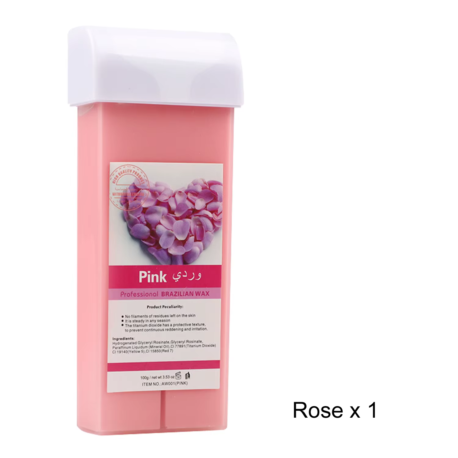 Kit de cire épilatoire-cire de bikini indolore à la rose, la cire à bille comprend une cire recharge
