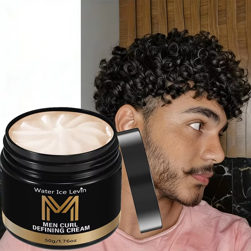 Crème définissante pour boucles Water Ice Levin pour hommes, définit les boucles, améliore l'élastic