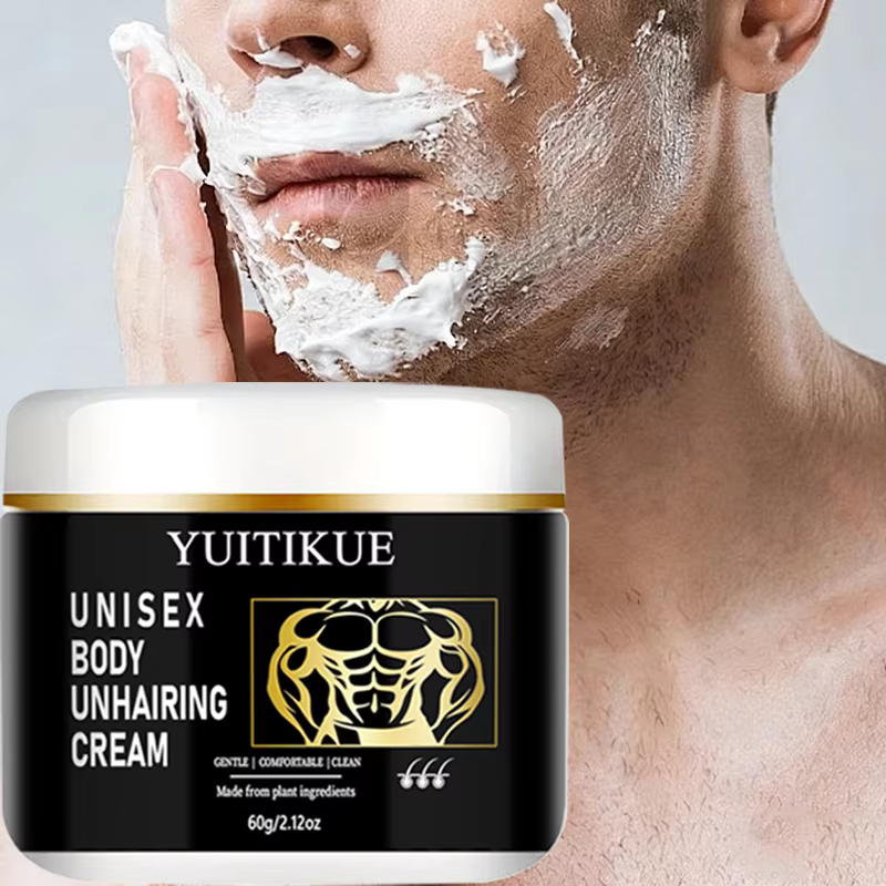 Crème dépilatoire unisexe YUITIKUE - Ingrédients végétaux, élimine efficacement les poils du corps s