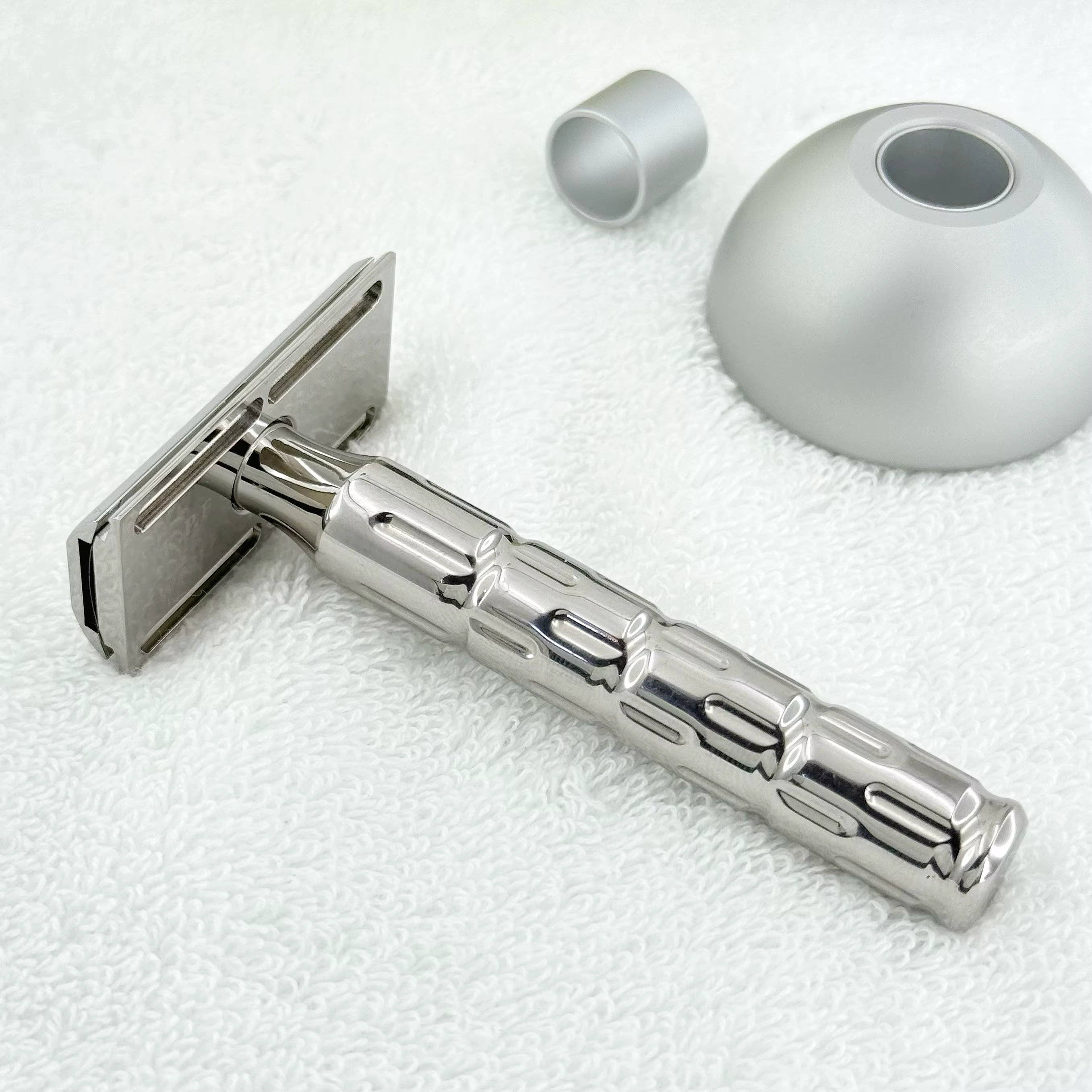 Rasoir de sécurité manuel à double tranchant KAMPFE CNC pour hommes et femmes, en acier inoxydable a