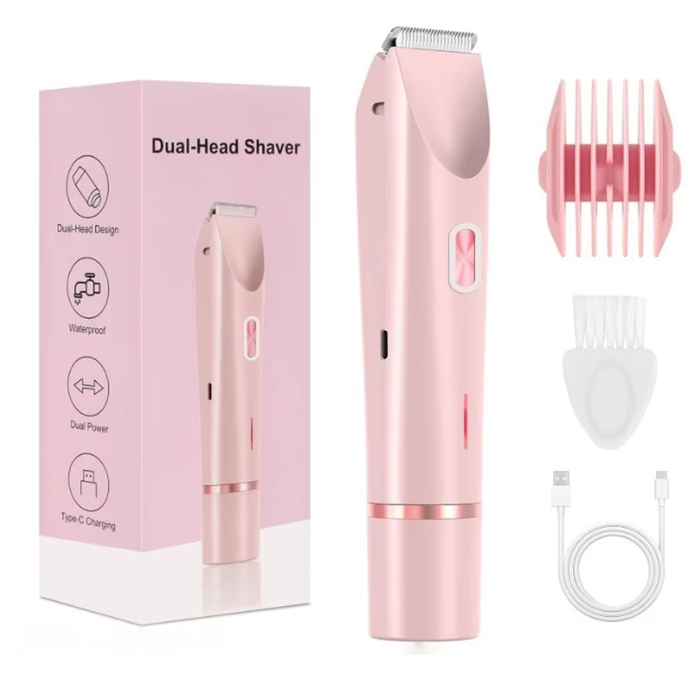 Rasoir électrique pour femmes 2 en 1, rasoir électrique pour femmes, jambes, aisselles, visage, poil
