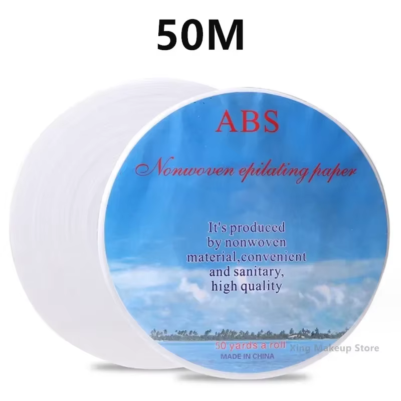 1 Rouleau de 50M/100M de Bandes de Cire Non Tissées pour Épilation Corporelle, Aisselles, Jambes, Br