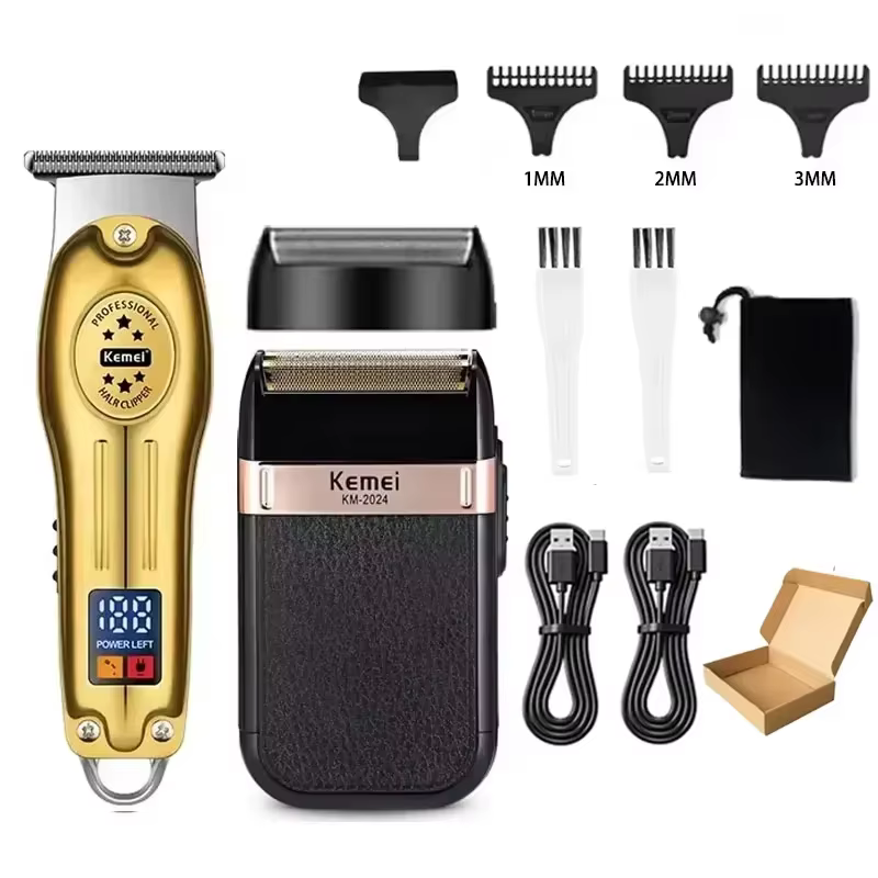 Kemei KM-678 KM-2024 KM-2628 tondeuses à cheveux électriques professionnelles tondeuse à barbe Recha
