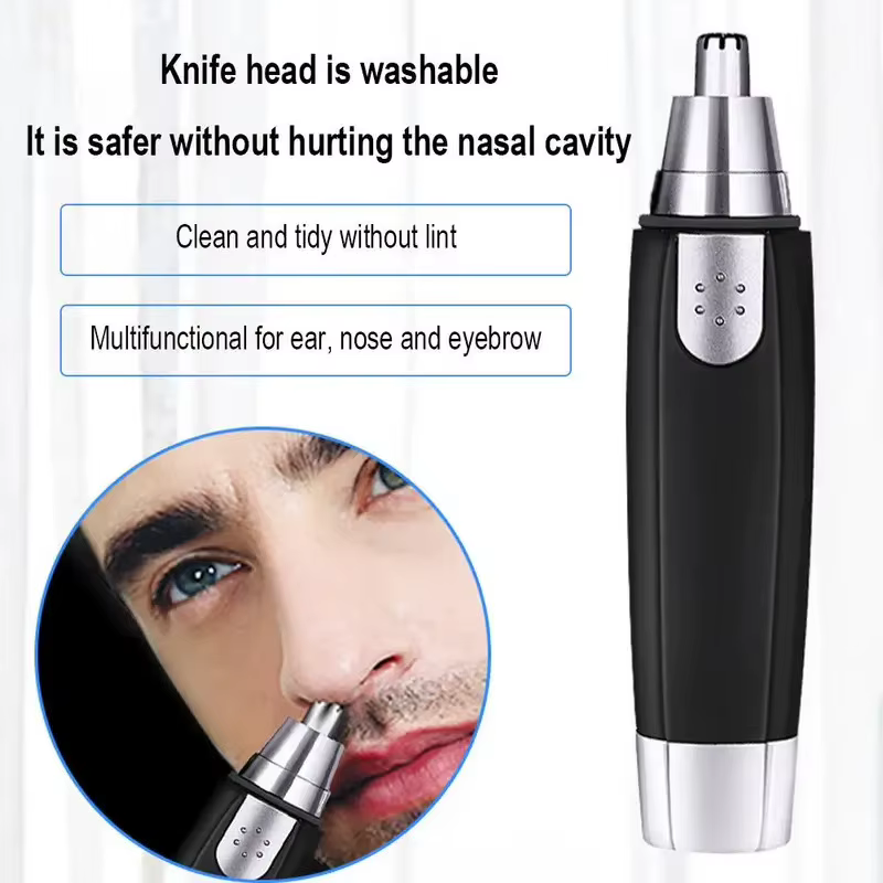 Tondeuse électrique indolore pour le nez et les oreilles, lame lavable Portable, épilateur pour sour