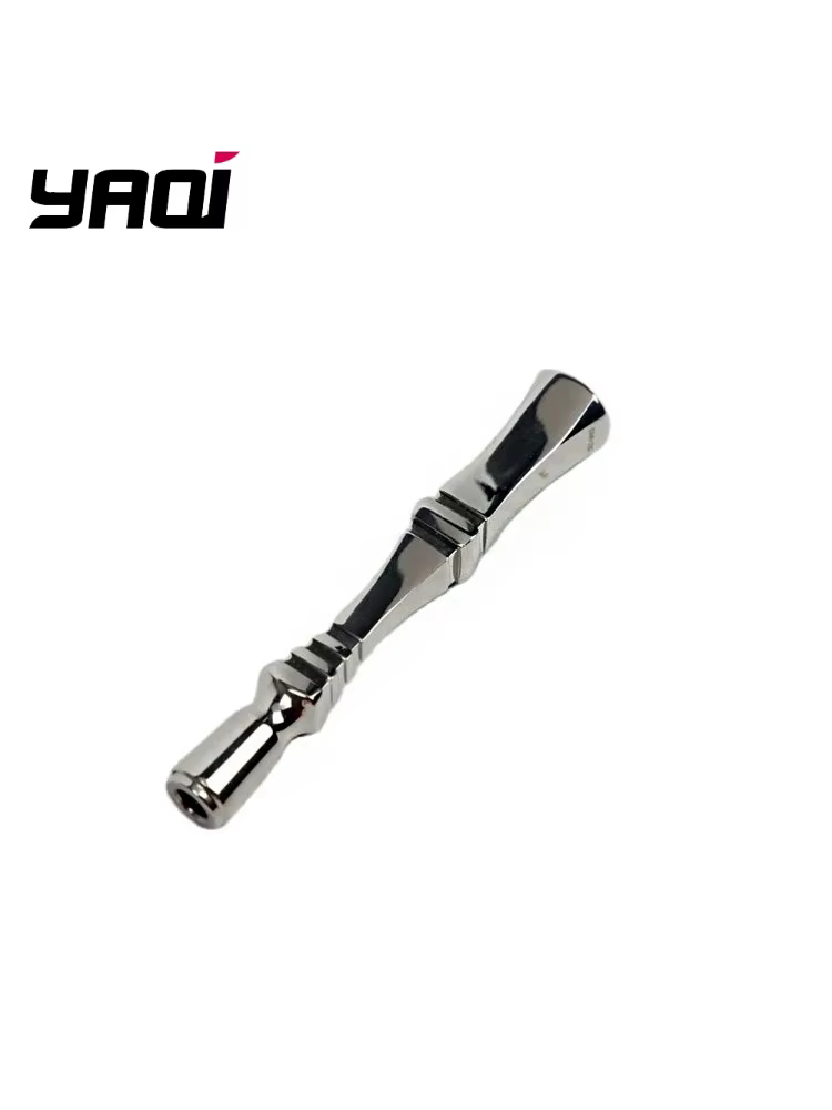 2026YAQI Chippendale Manche de rasoir de sécurité en acier inoxydable poli, longueur 88 mm, pour hom