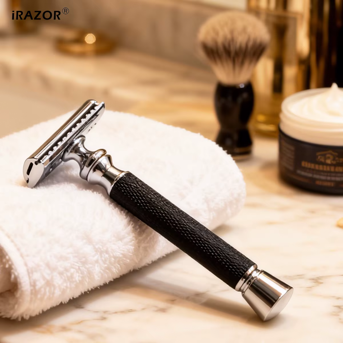 iRAZOR – rasoir DE sécurité classique en forme DE T pour hommes, Machine DE rasage antidérapante tex