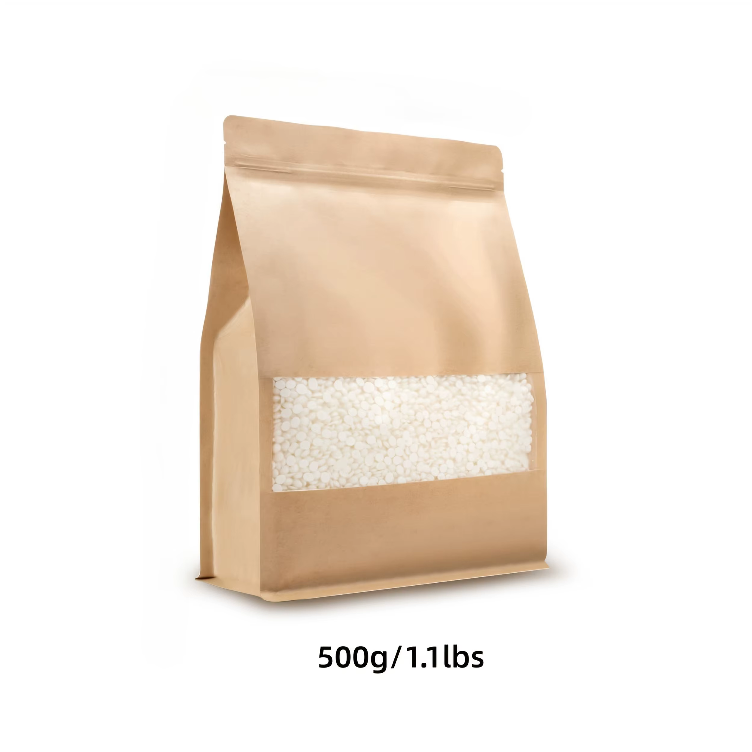 Pellets de cire de soja en sachet de 500/1000g, pellets de cire de soja pure, adaptés comme matières