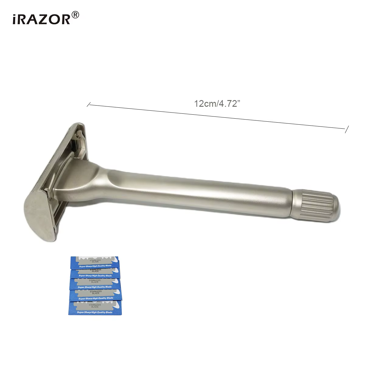 IRAZOR – rasoir de sécurité à Double bord pour hommes, nouveau Design papillon lourd, avec 10 rechar