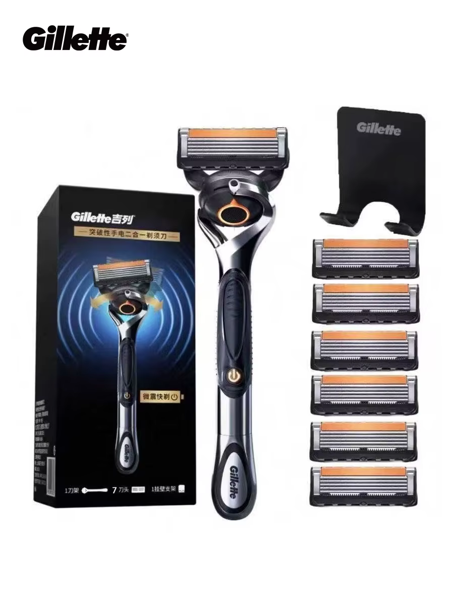 Gillette Fusion 5 Proglide Hybrid 2.0 Power Razor 7 lames de rechange avec bandes lubrifiantes pour