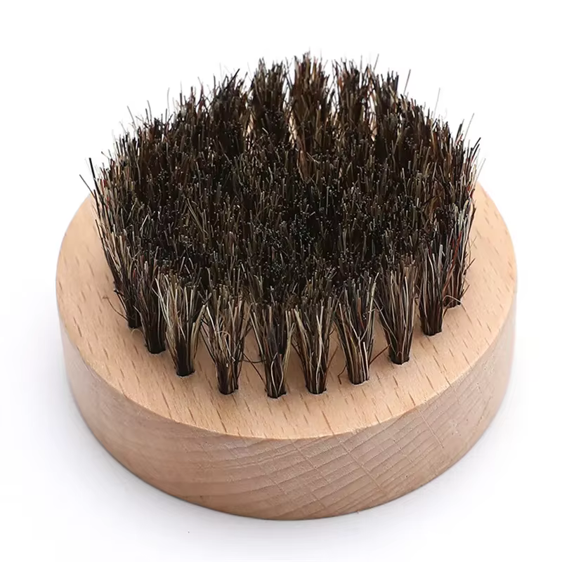 Brosse à barbe en bois pour hommes, peigne en bois naturel, poils de sanglier, moustache, voyage, va