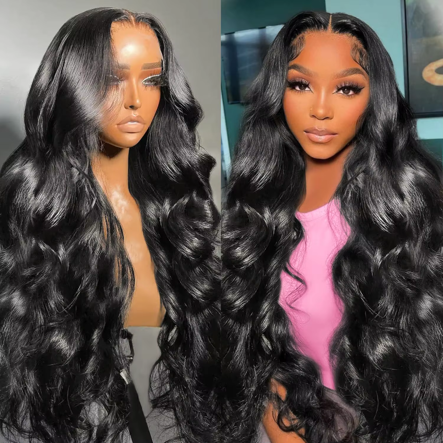 Perruque Lace Front Wig Body Wave Brésilienne Naturelle, Cheveux Humains, 13x6, 13x4, 4x4, Pre-Pluck