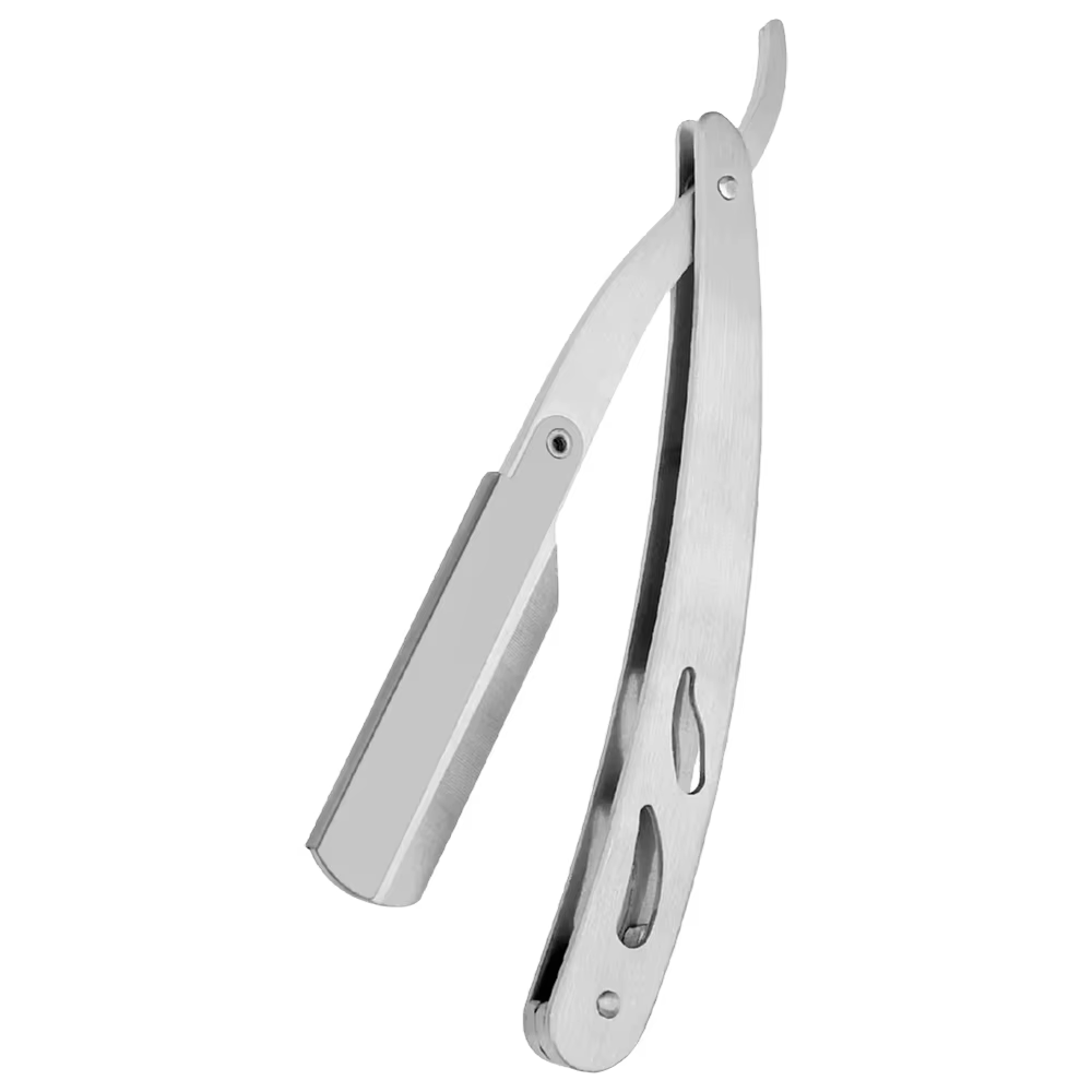 Rasoir manuel pour barbier, coupe-barbe pliable pour hommes, lames remplaçables, outil de salon de c