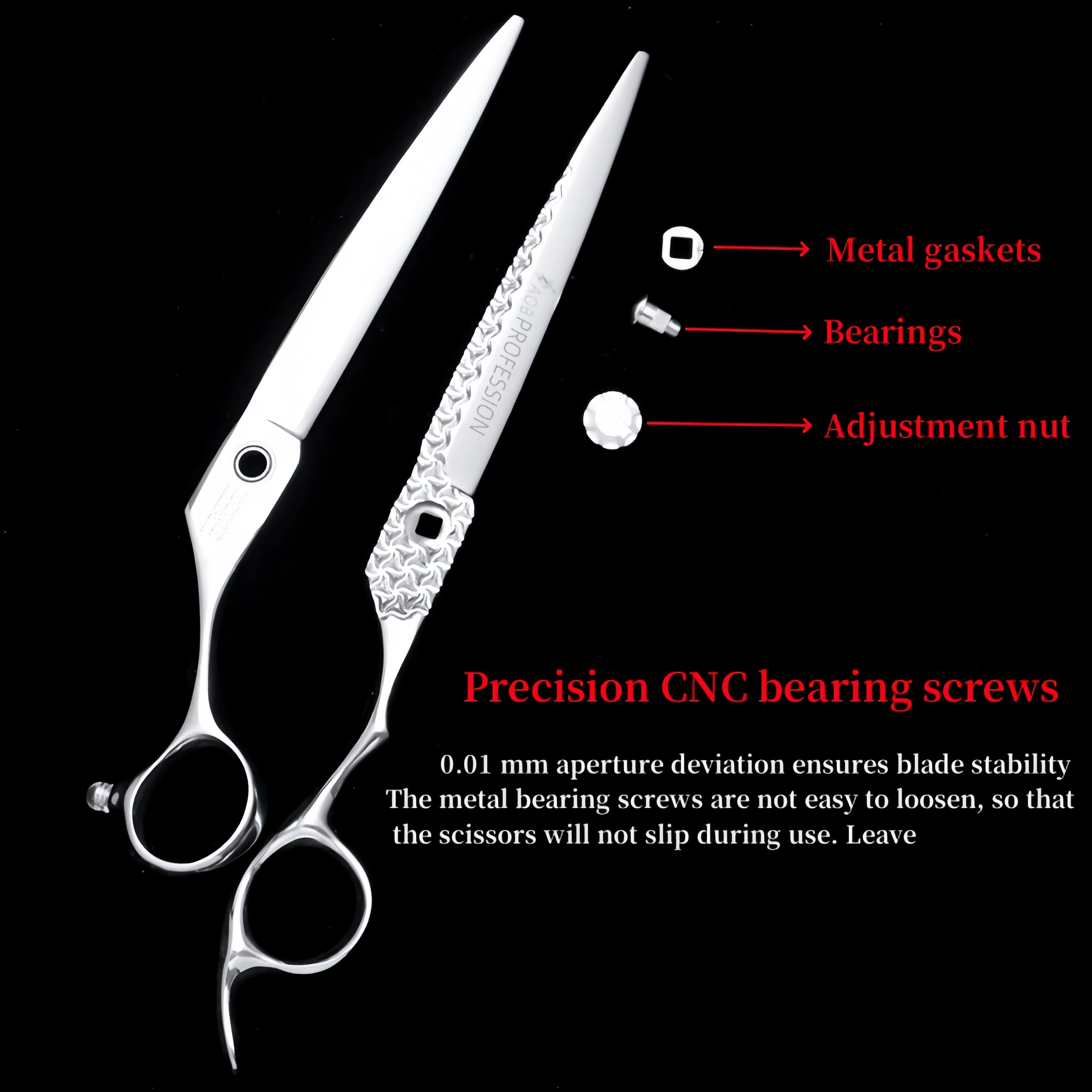 HISADA ciseaux de coiffeur professionnels 7.0 pouces machine de coupe de cheveux VG10 matériel cisea