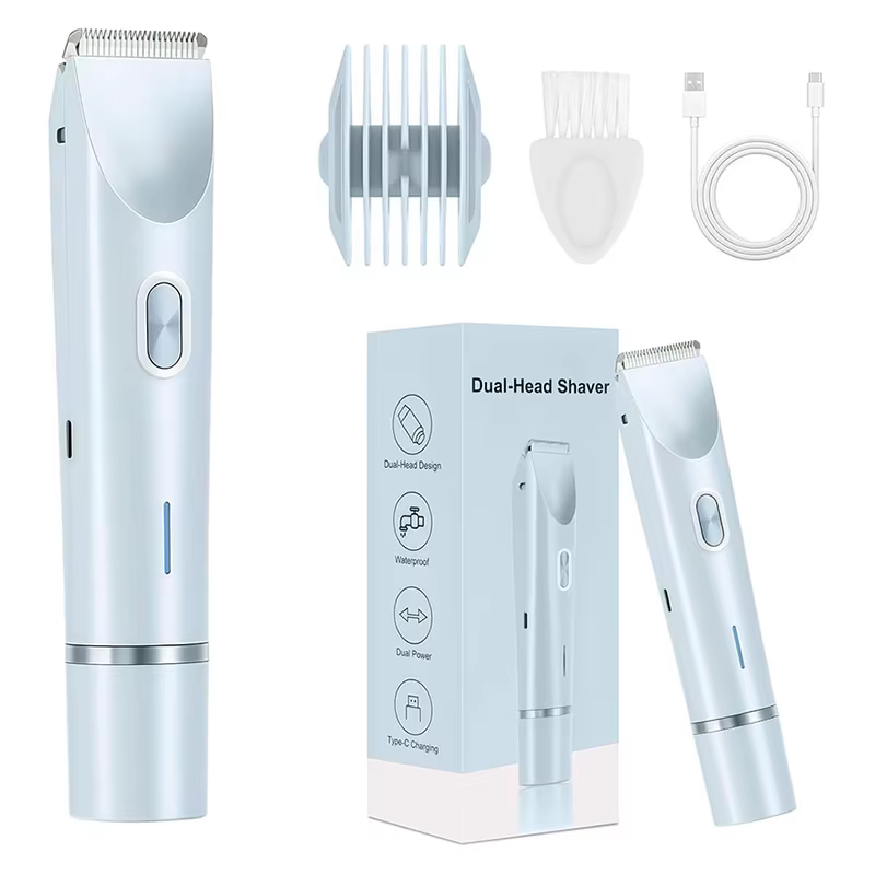 Rasoir Électrique 2 en 1 pour Femme, Tondeuse à Cheveux, Support, Sèche, Indolore, pour Zone Privée