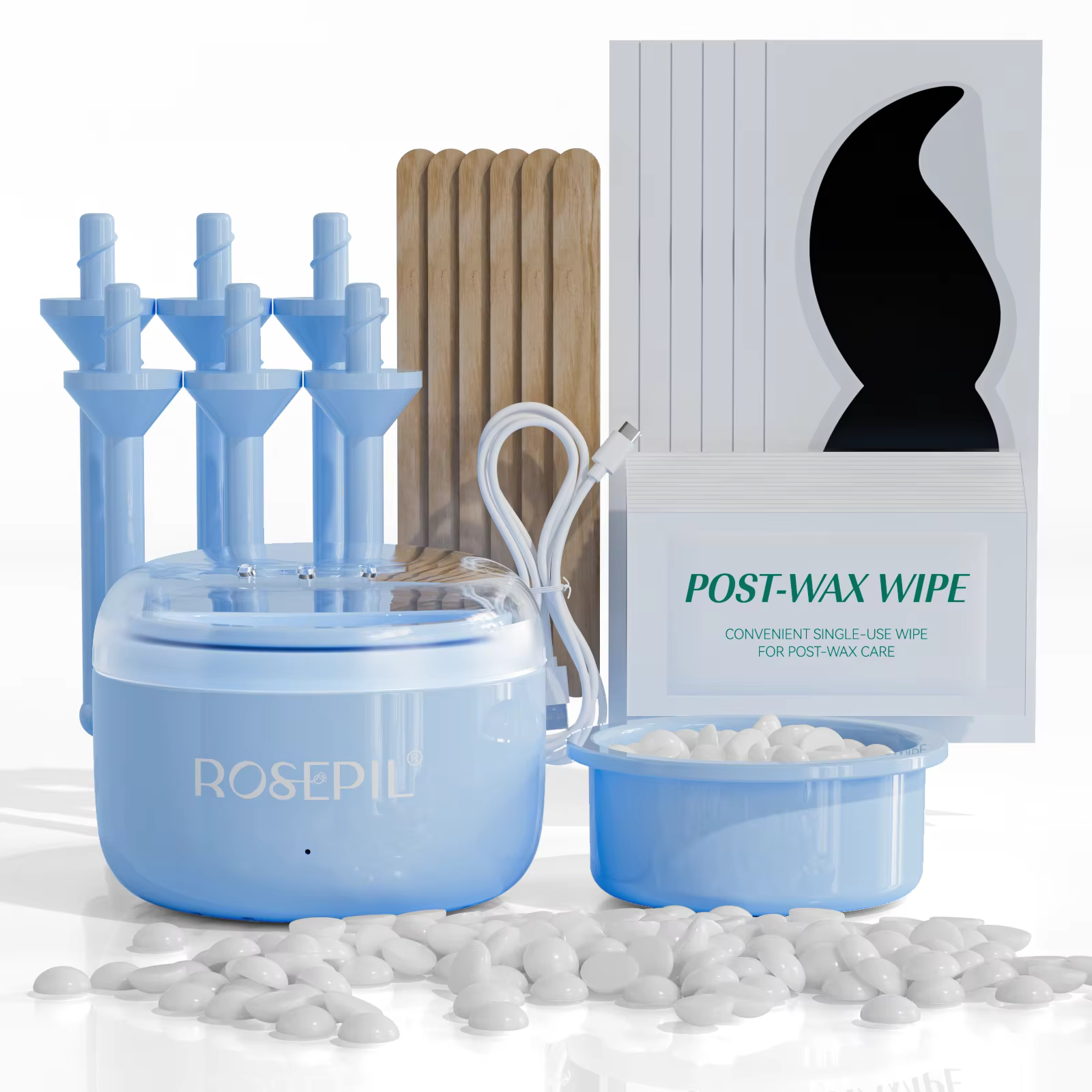 Kit de chauffe-cire multifonctionnel mini avec accessoires complets – Appareil d'épilation local pou