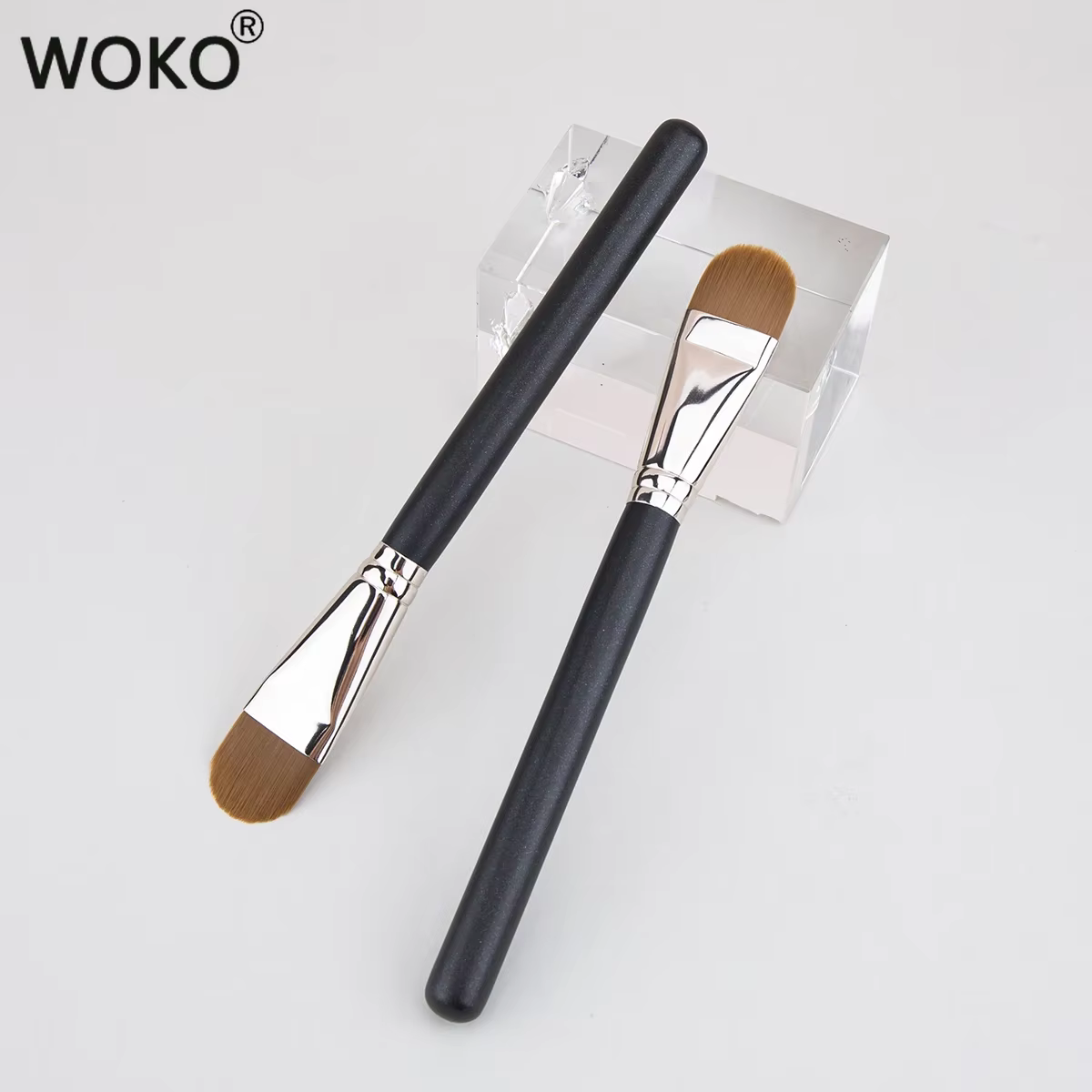 Pinceau de maquillage pour fond de teint Ultra-fin, rond et plat amélioré, outil de maquillage profe