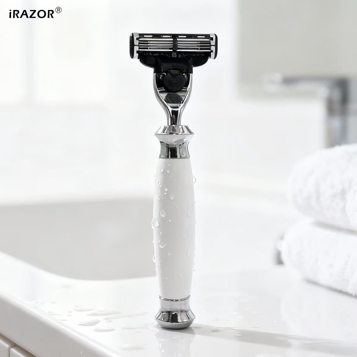 IRAZOR 3 lames Mach 3 rasoir de rasage de barbe pour hommes rasoir d'épilation poignée acrylique en 