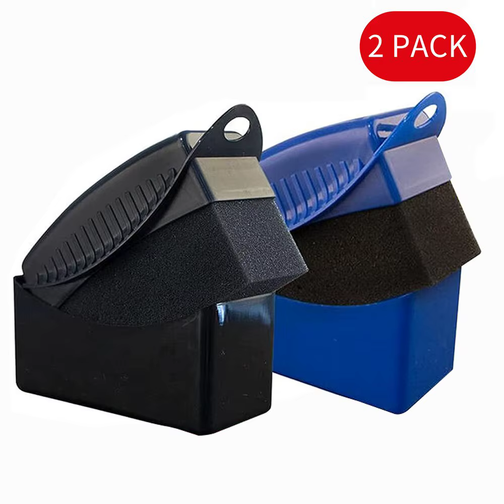 Lot de 2 éponges de lavage, polissage et nettoyage pour pneus de voiture, jantes et garnitures, pour