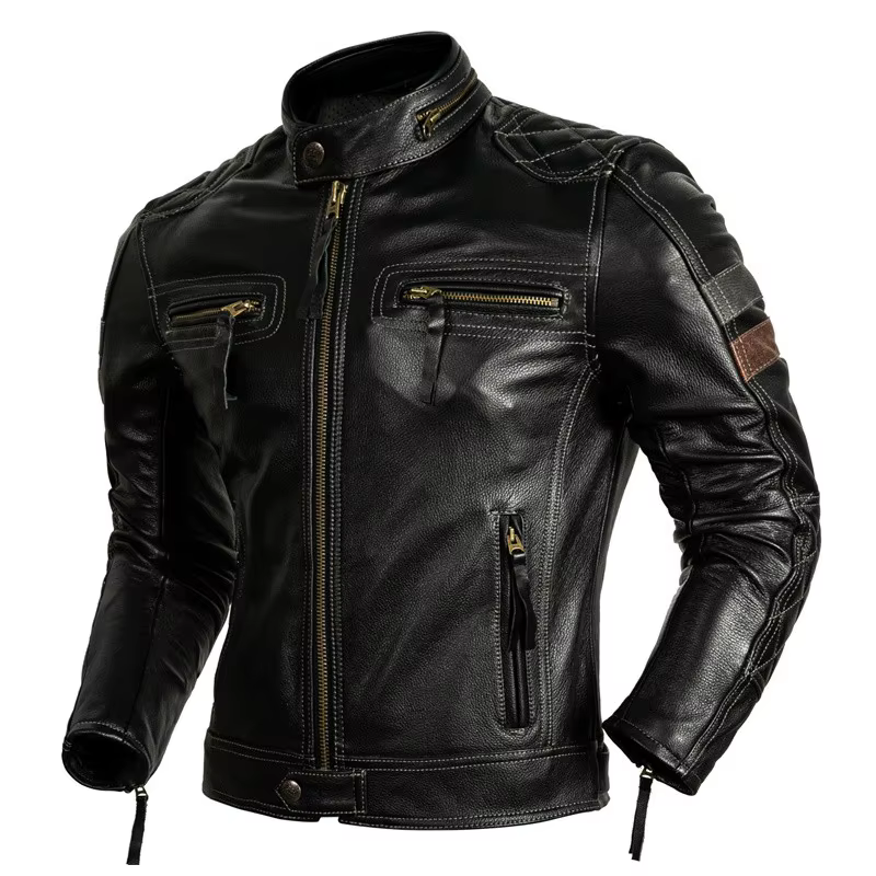 Veste de moto veste de moto tout-terrain résistante à l'usure et aux rayures veste en cuir imperméab