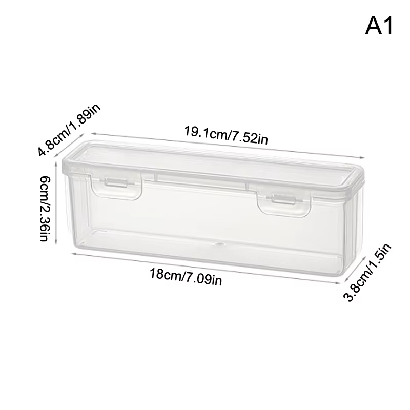 Boîte de rangement transparente pour rasoir, lames de rasoir, brosses, étui en plastique, organisate