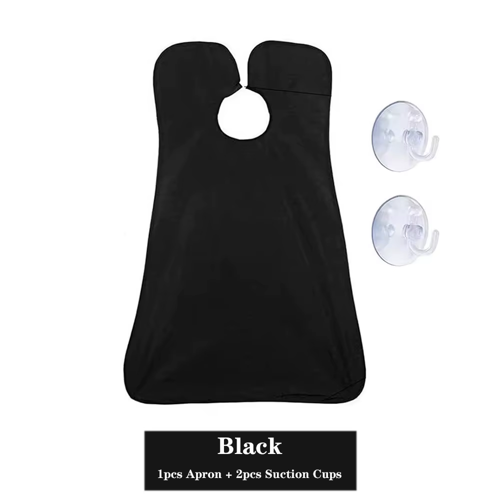 Tablier de rasage pour homme avec ventouses pour barbe et moustache, cape de rasage, tablier de coup