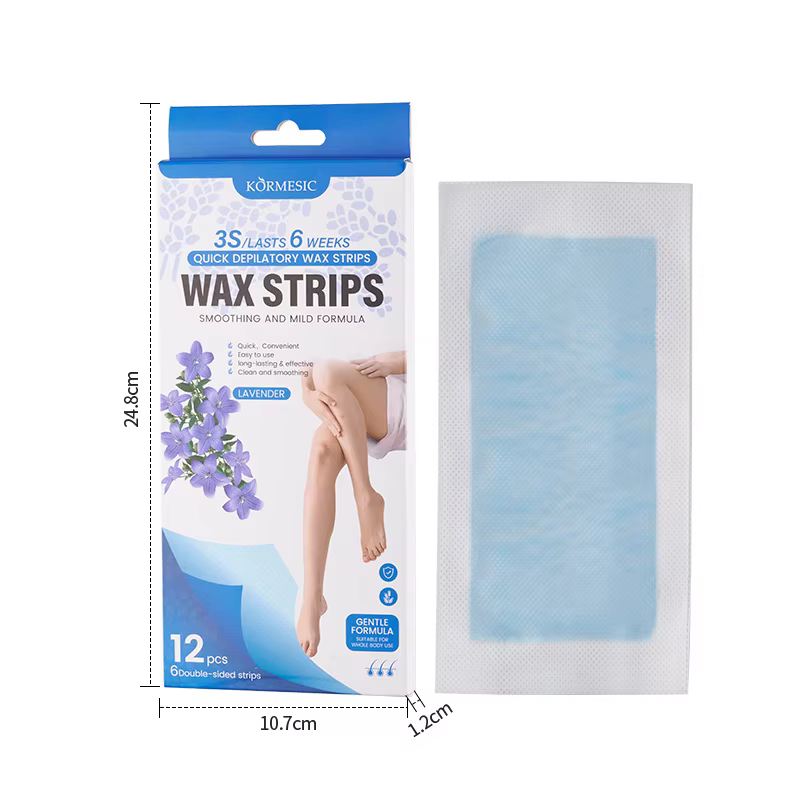 12 tablettes/boîte, bandes de cire dépilatoire professionnelles pour l'épilation estivale, papier à 