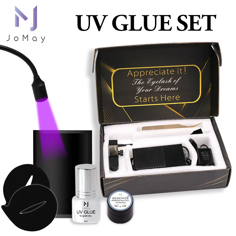 JOMAY 5ml cils adhésif 1s pour colle UV rétention longue durée 75 jours avec lampe UV colle pour Ext
