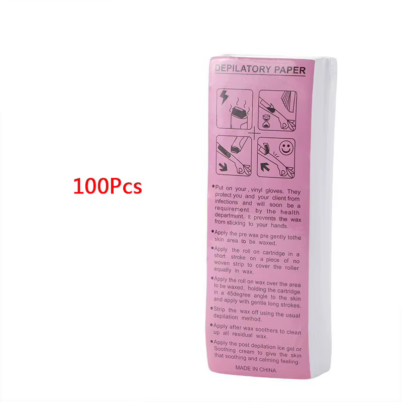 Bandes de cire pour épilation, 100/200 pièces, tissu corporel non tissé, pour enlever les poils