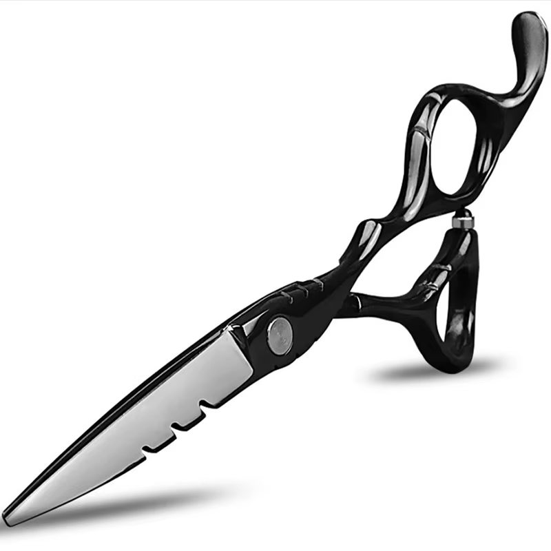Ciseaux professionnels de barbier Qlating en titane japonais 440C, pour coiffeur 5.5 / 6.0, ciseaux