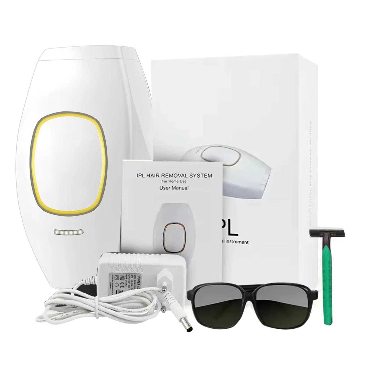 Épilateur Laser Électrique Sans Douleur, Appareil d'Épilation IPL à Impulsions pour la Maison, Rasoi