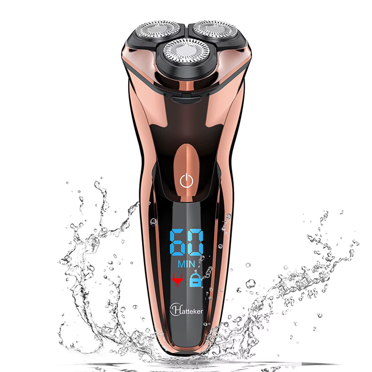 Rasoir électrique Hatteker pour hommes, kit de toilettage, étanche, écran LED numérique, rechargeabl