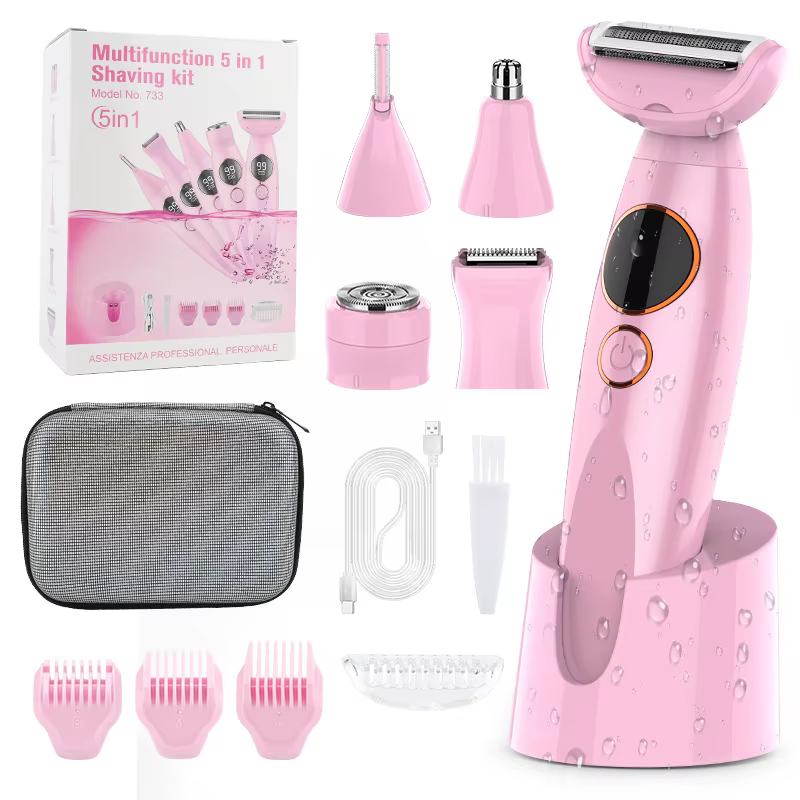 5in1 rasoir à cheveux Bikini tondeuse tête remplaçable sourcil épilation du visage étanche utilisati