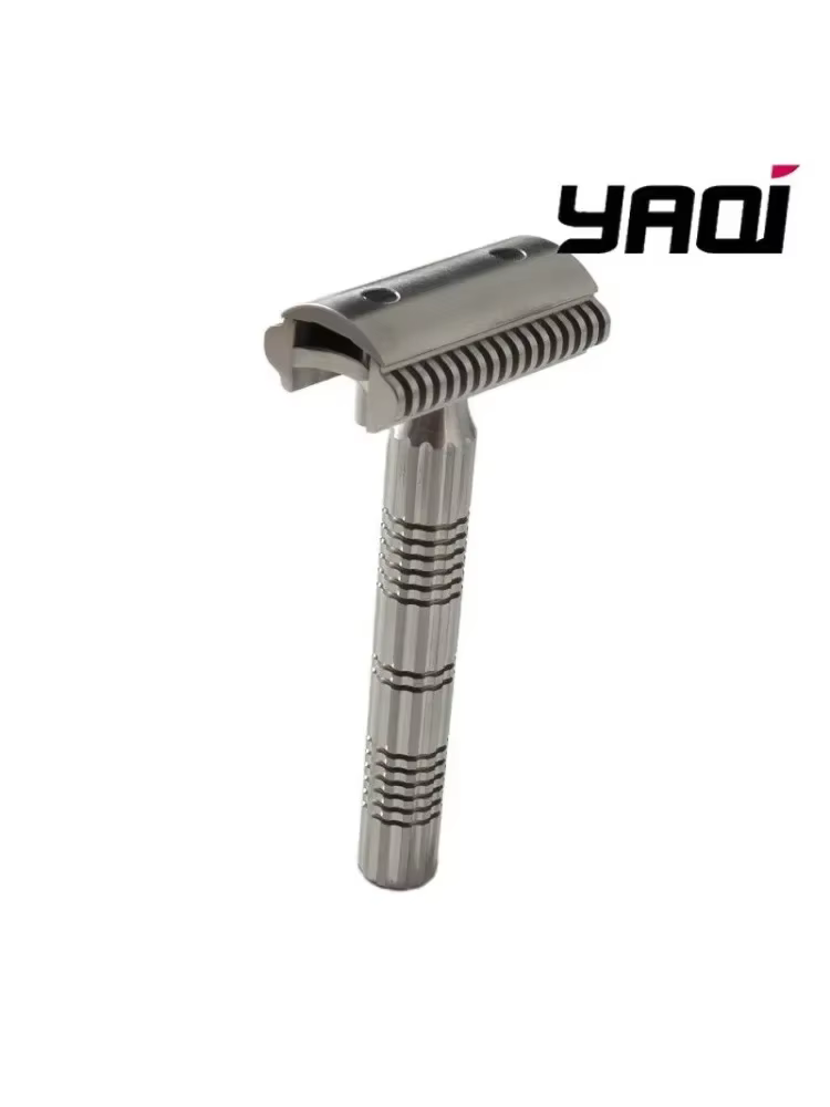 Rasoir à barbe YAQI 2026, version couleur brute Bohemia, en acier inoxydable 316, avec plaque de bas