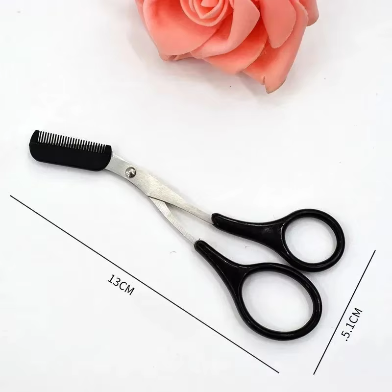 1/3 pièces rasoir de sourcils outils de maquillage ciseaux à sourcils en acier inoxydable avec peign