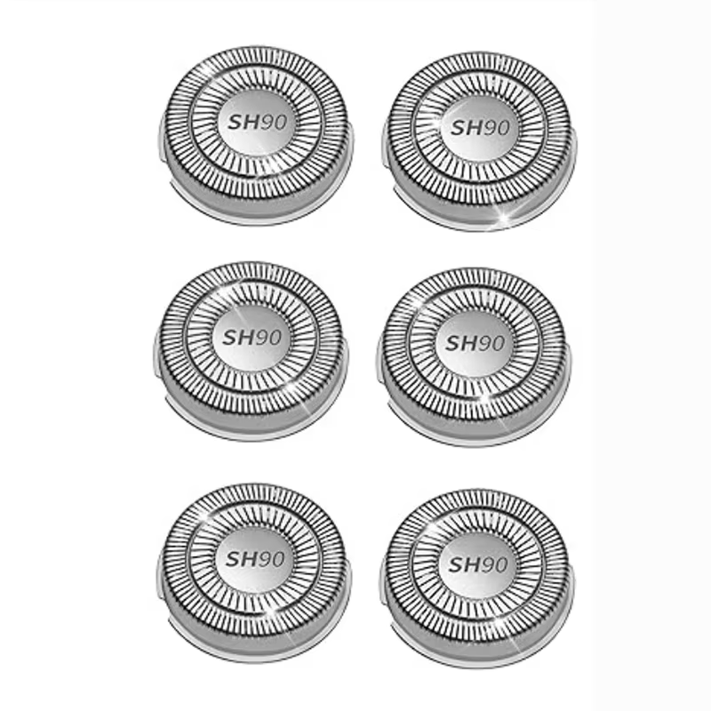 Têtes de rechange pour rasoir SH90, 6 pièces, pour Philips Norelco série S9000 RQ12, tête de lame