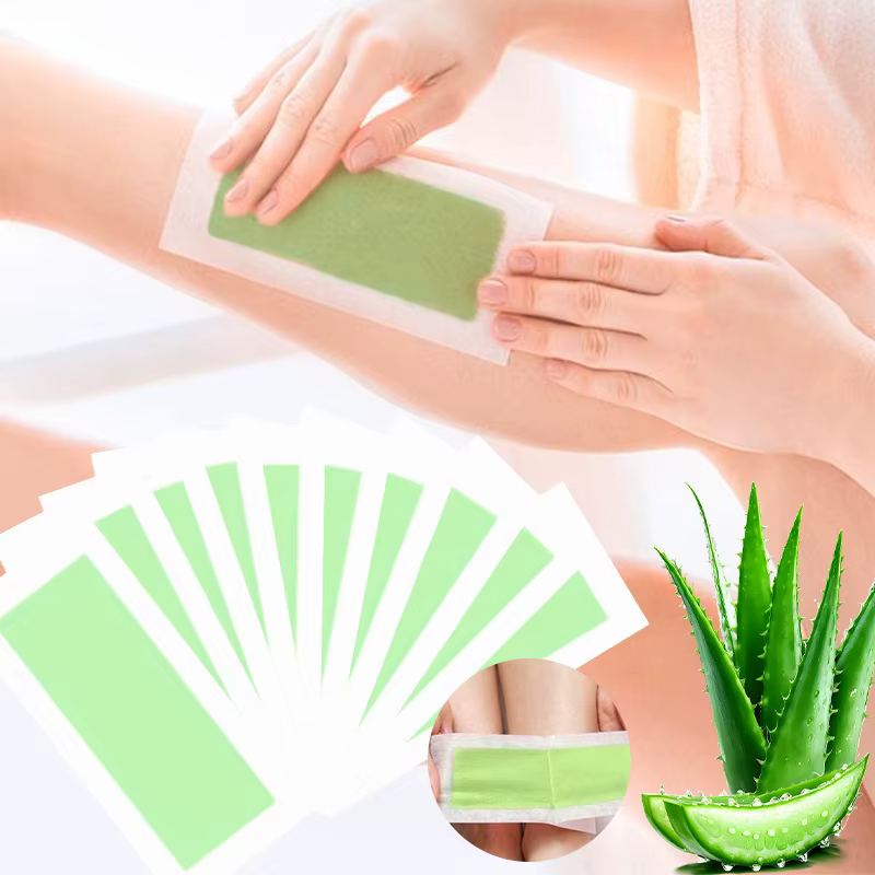 40 pièces dépilatoire Cartine épilation cire papier froid bandes de cire papier pour visage cou bras