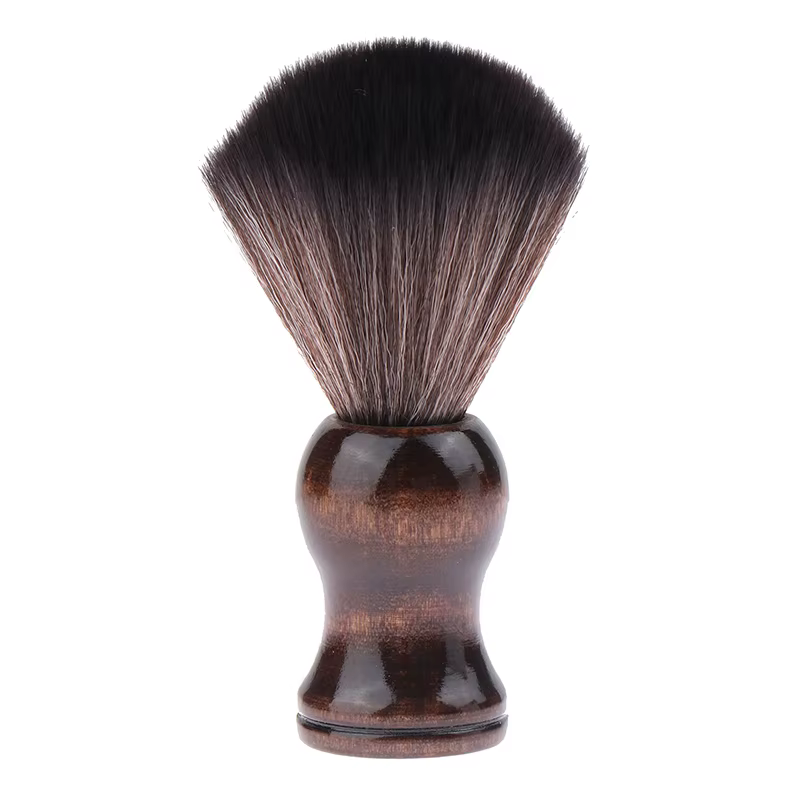 Brosse de rasoir naturelle avec manche en bois pour hommes, blaireau, salon de barbier, barbe qualif