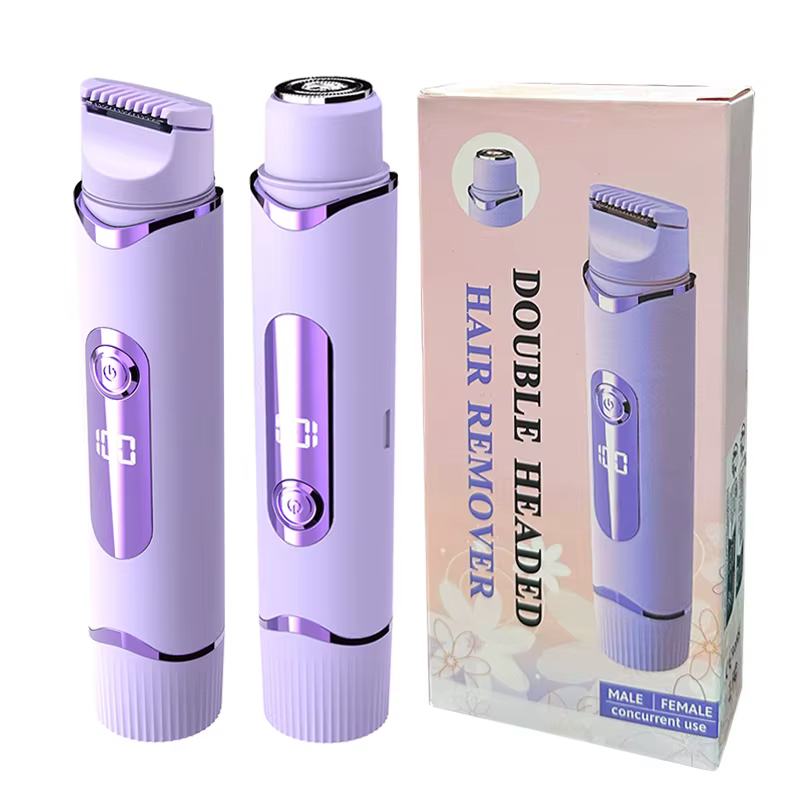 Rasoir électrique 2 en 1 pour femmes, Double tête, double usage, tondeuse à cheveux pour femmes, ais