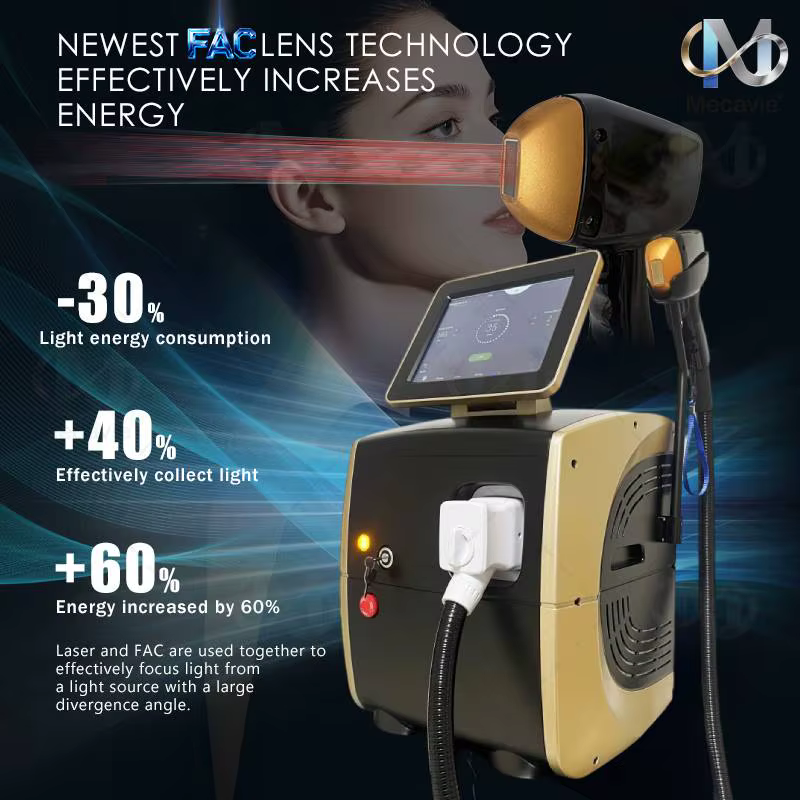 Machine d'épilation au laser à diode 4 longueurs d'onde 808 nm Ice Platinum 755 1064 940 808 nm 6000