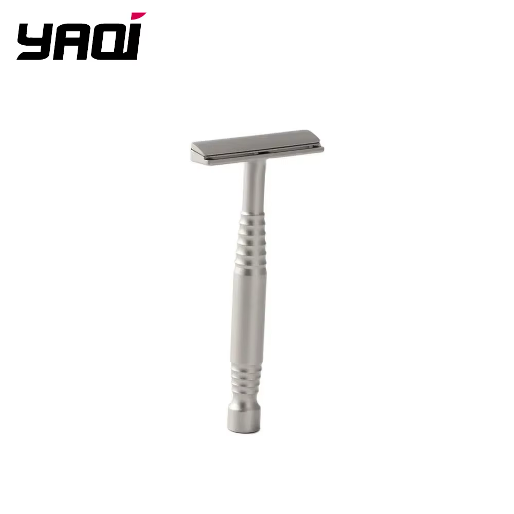 Rasoir à barbe YAQI Remus 2026, finition mate, acier inoxydable 316, rasoir de sûreté à lame unique
